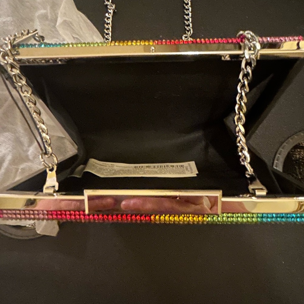 Zara Colorful Rhinestone Chain Clutch - Picture 2 of 3